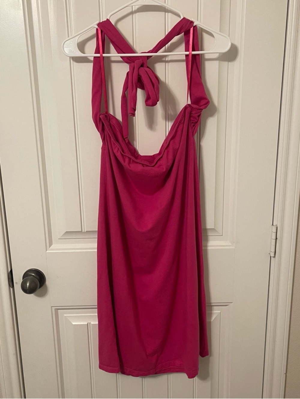 GAP Women’s XL Pink Halter Dress Swimsuit Coverup Ties Strapless Option - Picture 2 of 6
